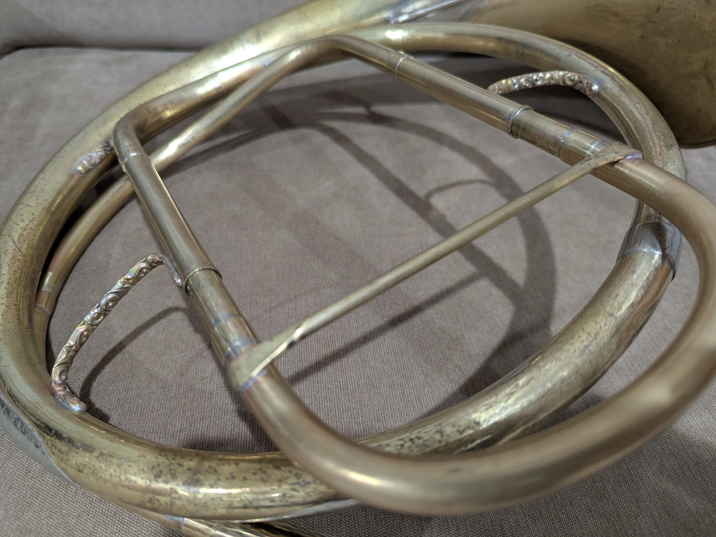 Fixed bell natural horn from Heinrich Zalzer bell