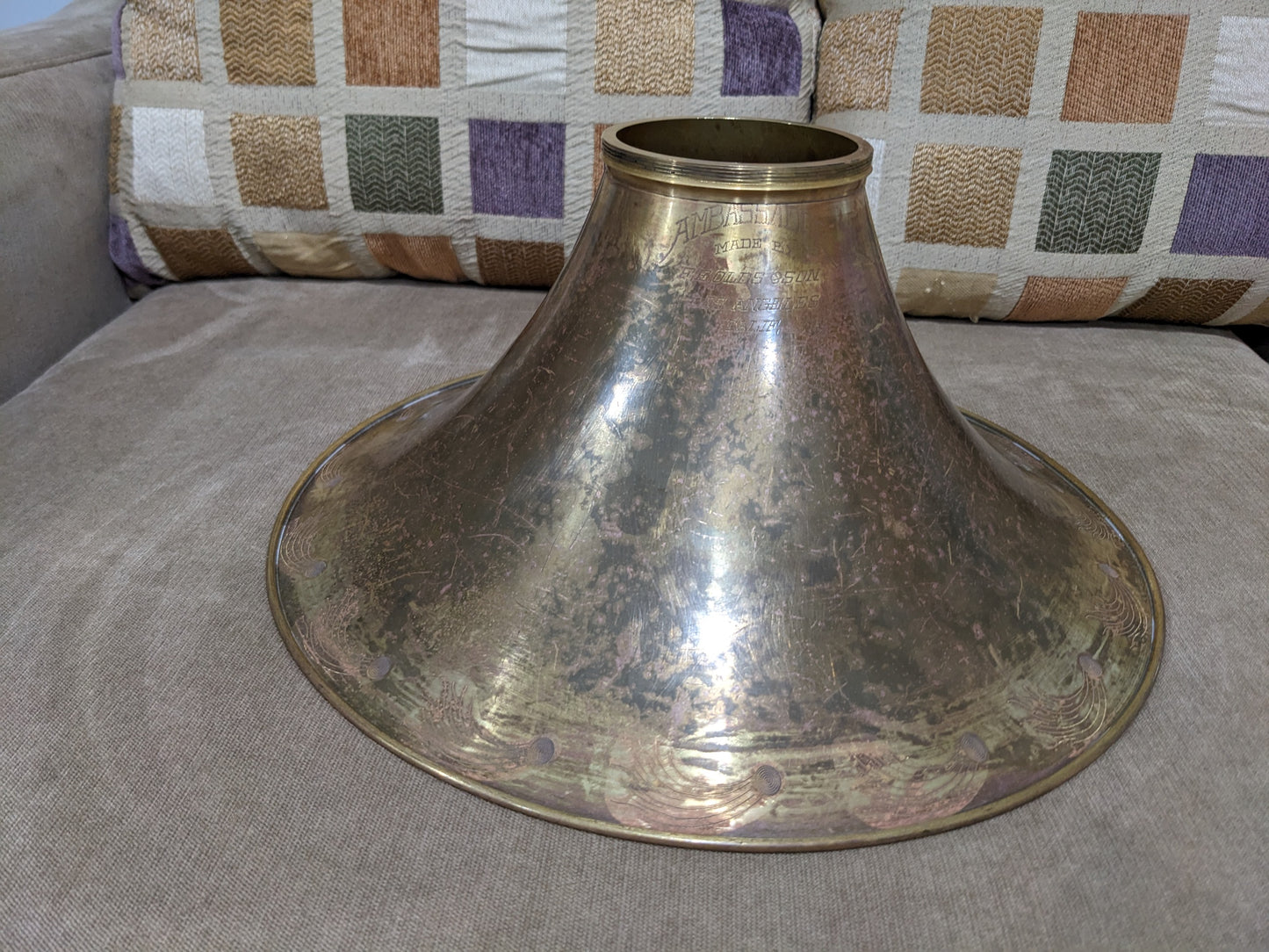 Vintage Olds Ambassador Bell -- comet engravings