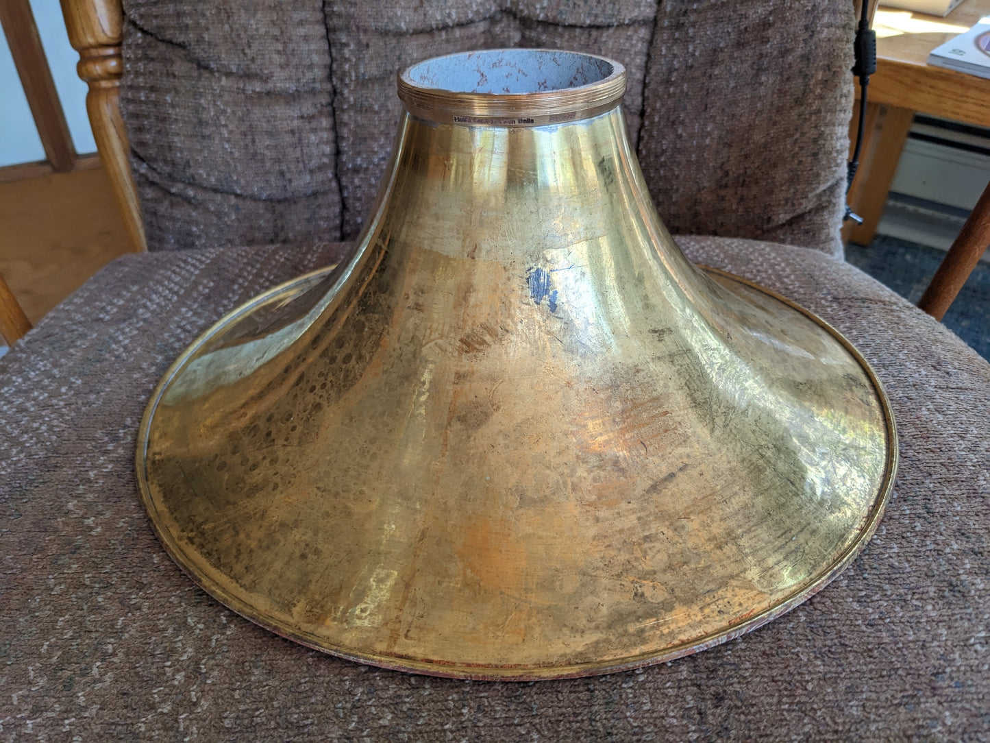 Vintage Pan American bell -- damascus - like painted inner flare