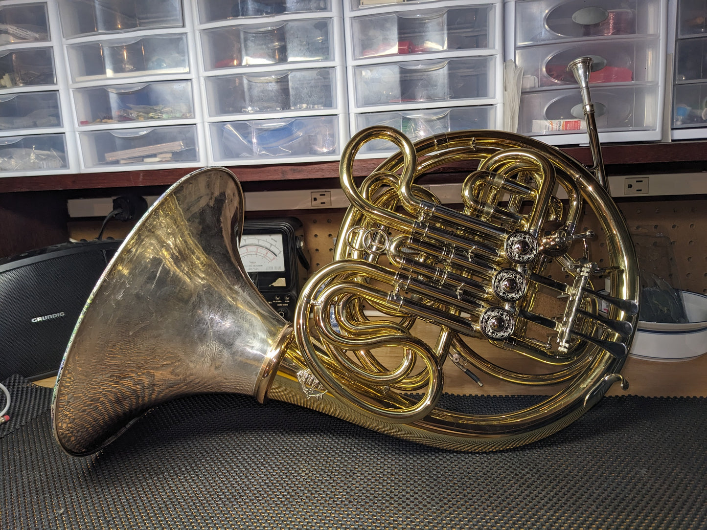 Vintage Silver Plated Conn 14D--rainbow spectrum painted bell