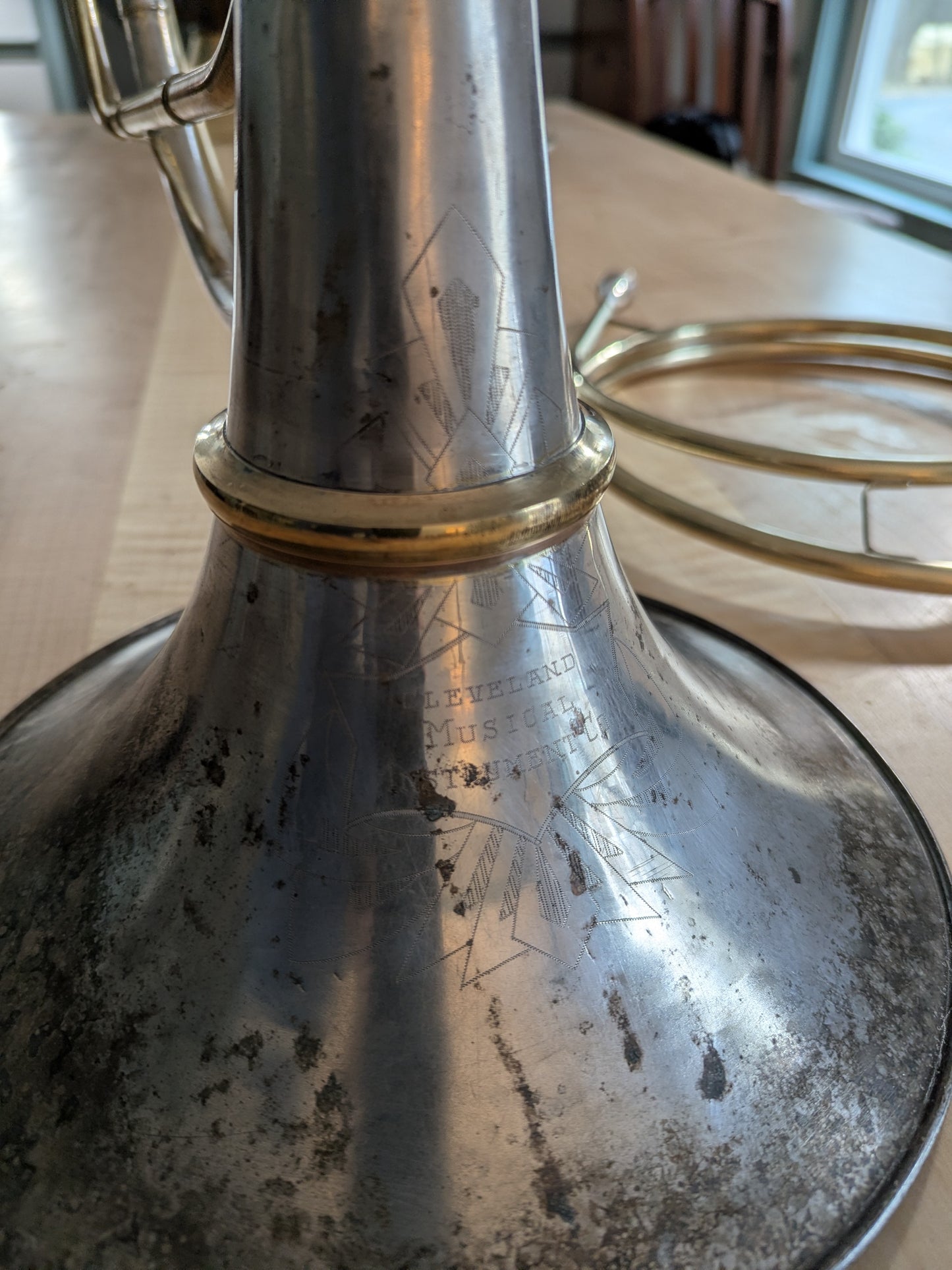Cut bell natural horn from Cleveland Musical Instrument Company bell