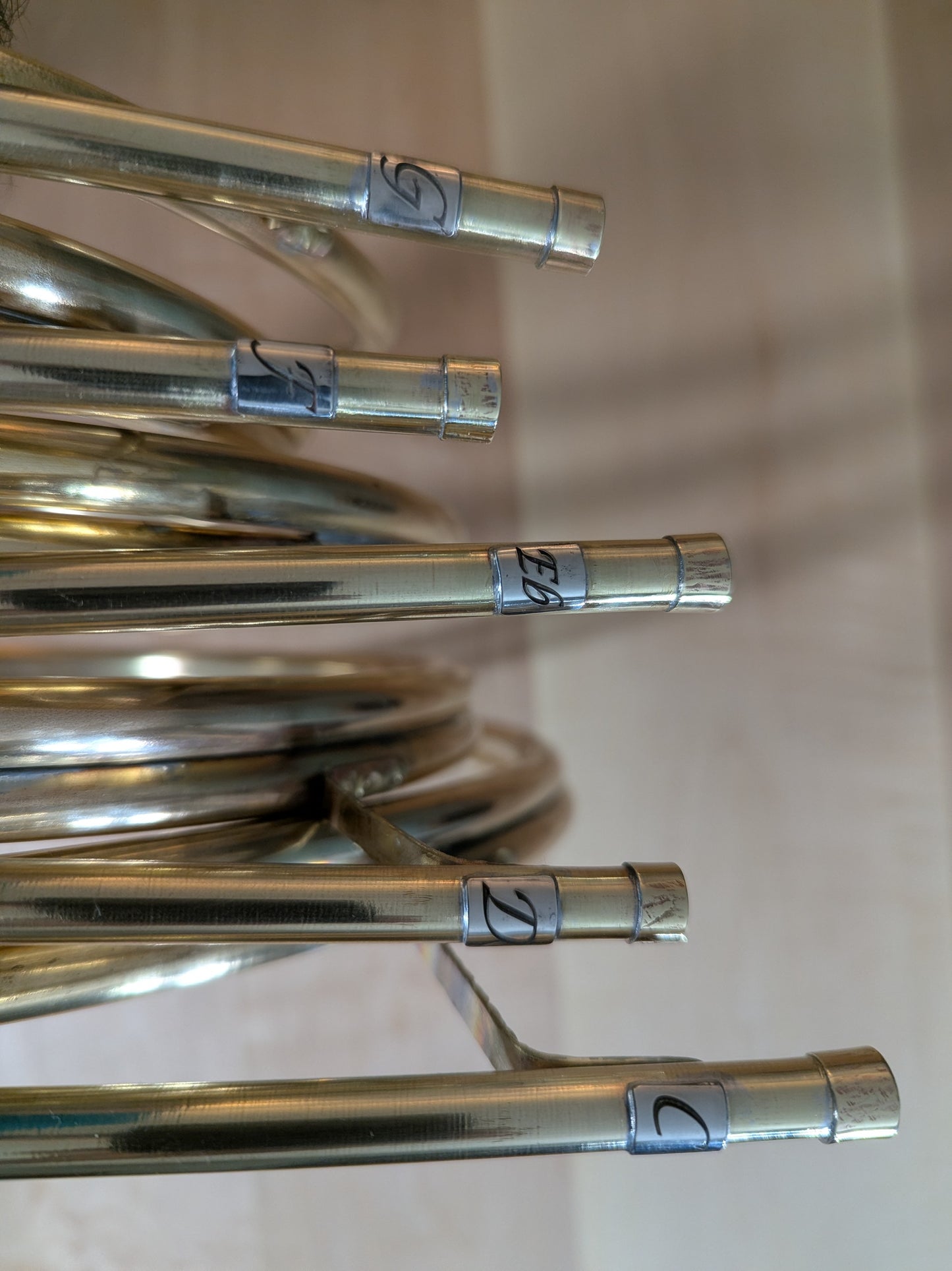 Fixed bell natural horn from Heinrich Zalzer bell