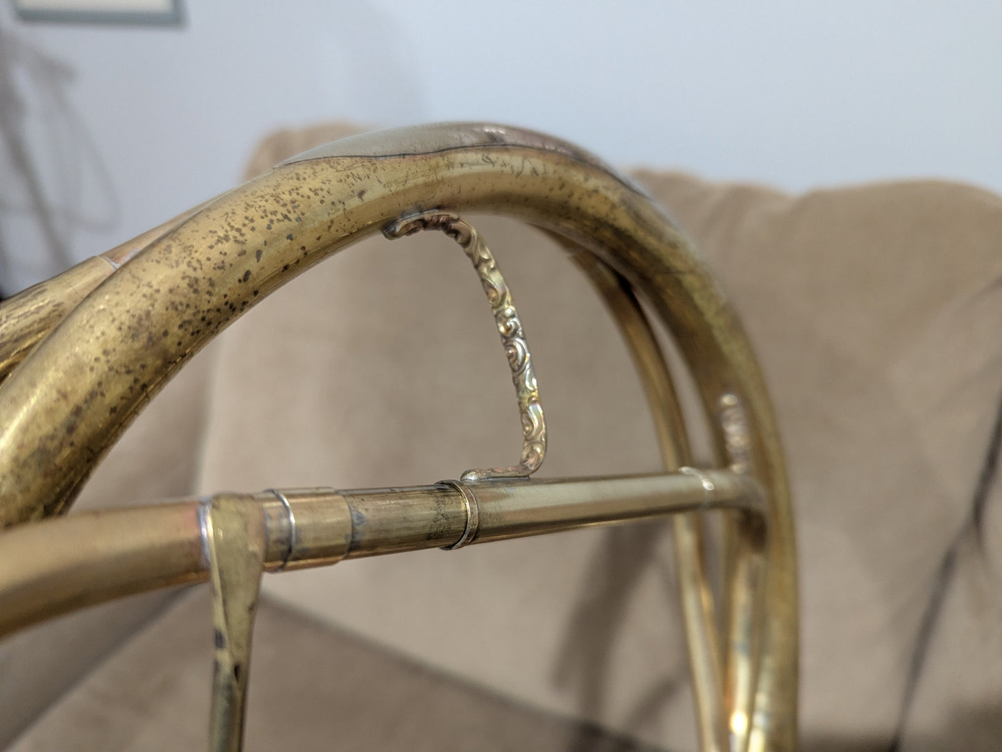 Fixed bell natural horn from Heinrich Zalzer bell