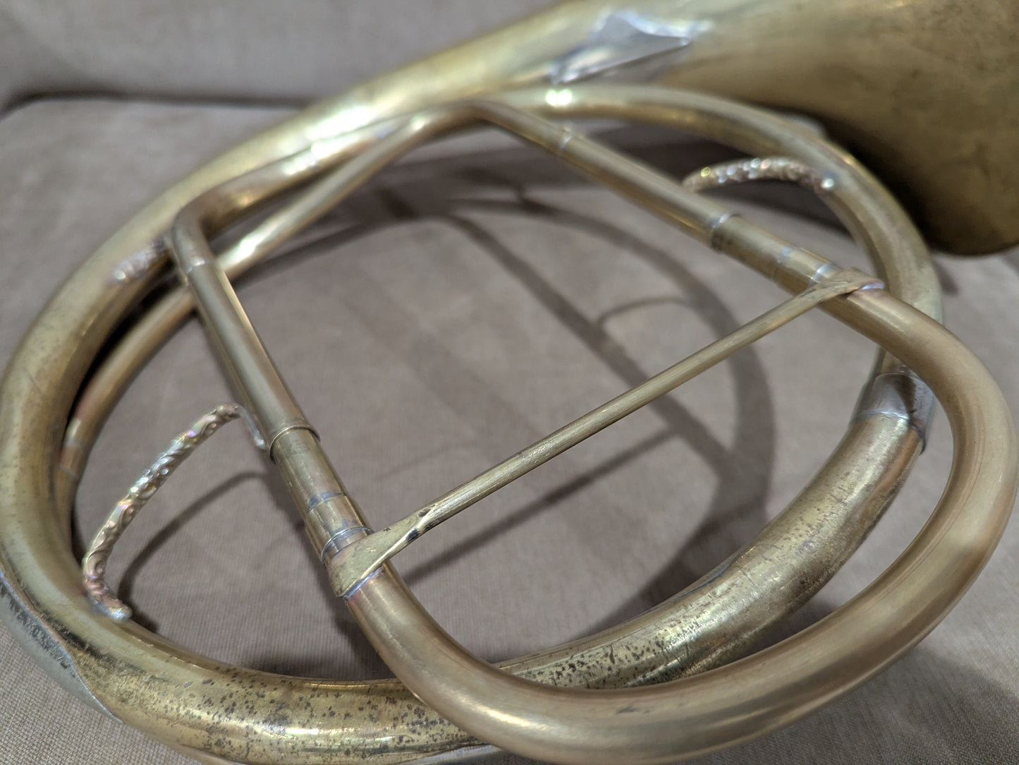 Fixed bell natural horn from Heinrich Zalzer bell